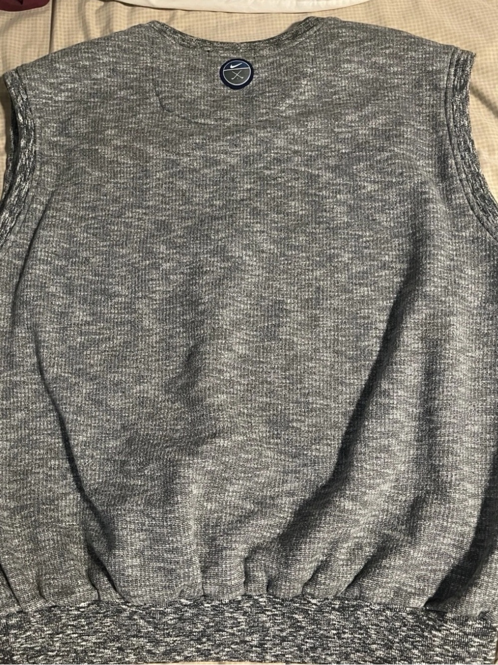 Men's Gray Knit Sleeveless Sweater Vest - Classic Knit